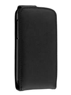 HTC Desire G7 Genuine Leather Flip Case - Black