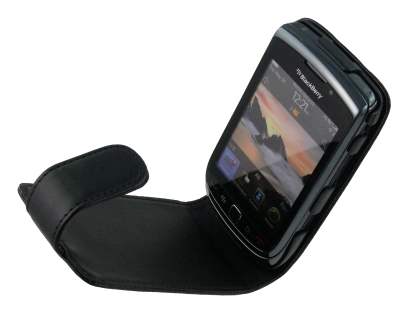 Synthetic Leather Flip Case for BlackBerry Torch 9810/9800 - Black