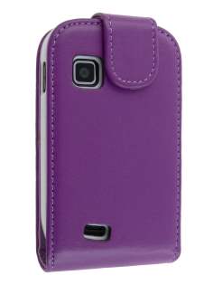 Synthetic Leather Flip Case for Samsung Galaxy Fit S5670 - Purple