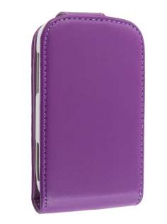 Synthetic Leather Flip Case for Samsung Galaxy Fit S5670 - Purple