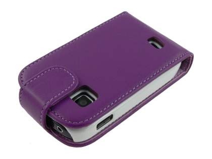 Synthetic Leather Flip Case for Samsung Galaxy Fit S5670 - Purple