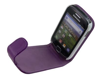 Synthetic Leather Flip Case for Samsung Galaxy Fit S5670 - Purple