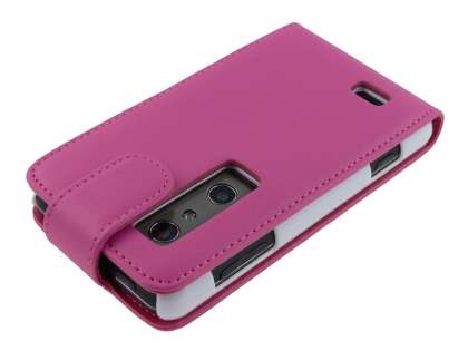 Synthetic Leather Flip Case for LG Optimus 3D P920 - Pink