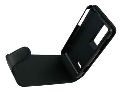 Synthetic Leather Flip Case for LG Optimus 3D P920 - Black