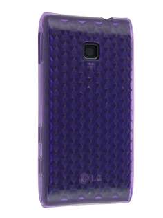 TPU Gel Case for LG GT540 Optimus - Diamond Purple