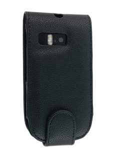 Synthetic Leather Flip Case for Nokia E6 - Black Synthetic Leather Flip Case for Nokia E6 - Black