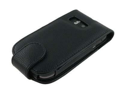 Synthetic Leather Flip Case for Nokia E6 - Black