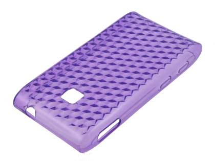 TPU Gel Case for LG GT540 Optimus - Diamond Purple