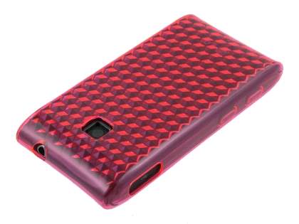 TPU Gel Case for LG GT540 Optimus - Diamond Pink