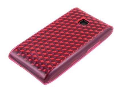 TPU Gel Case for LG GT540 Optimus - Diamond Pink