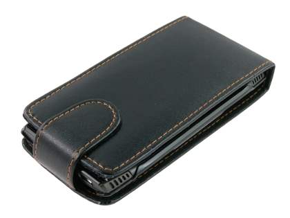 Synthetic Leather Flip Case for Nokia X7 - Black