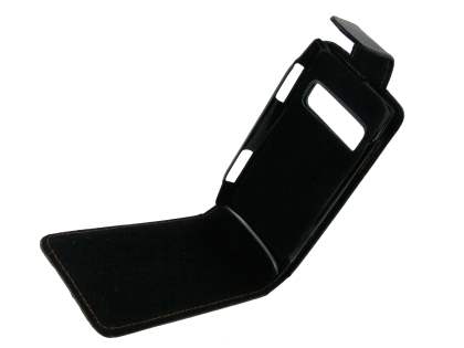 Synthetic Leather Flip Case for Nokia X7 - Black