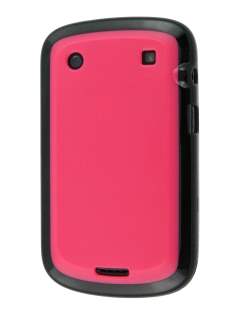 BlackBerry Bold 9900 Dual-Design Case - Black/Pink