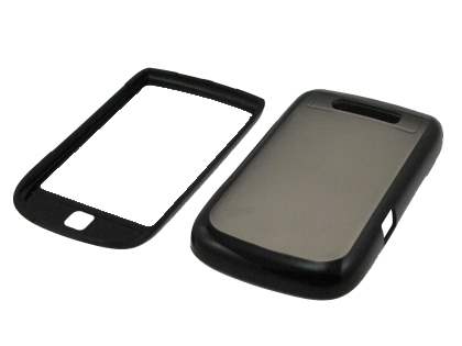 BlackBerry Torch 9810/9800 Dual-Design Case Without Front Screen Cover - Black/Grey