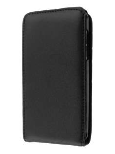 Genuine Leather Flip Case for LG Optimus 2X P990 - Black