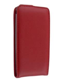 Genuine Leather Flip Case for Sony Ericsson XPERIA Arc/Arc S - Red