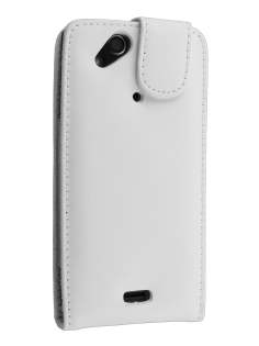 Sony Ericsson XPERIA Arc/Arc S Genuine Leather Flip Case - White