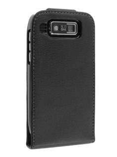 Nokia E72 Synthetic Leather Flip Case - Black