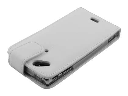 Sony Ericsson XPERIA Arc/Arc S Genuine Leather Flip Case - White