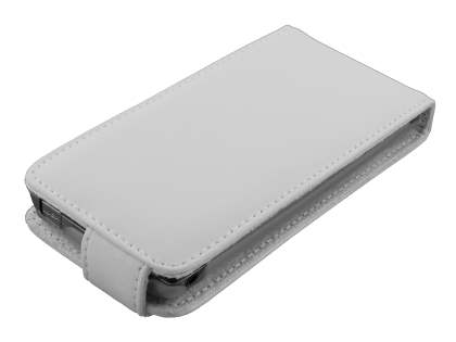 Sony Ericsson XPERIA Arc/Arc S Genuine Leather Flip Case - White