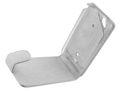 Sony Ericsson XPERIA Arc/Arc S Genuine Leather Flip Case - White