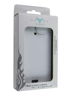 Sony Ericsson XPERIA Arc/Arc S Genuine Leather Flip Case - White