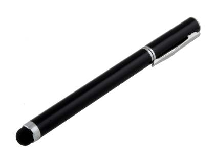 Universal Finger-Touch Stylus & Ball-Point Pen - Night Black Capacitive Stylus
