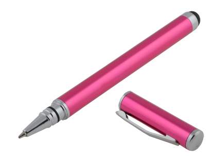 Universal Finger-Touch Stylus & Ball-Point Pen - Metallic Hot Pink