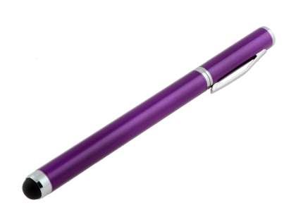 Universal Finger-Touch Stylus & Ball-Point Pen - Purple Capacitive Stylus