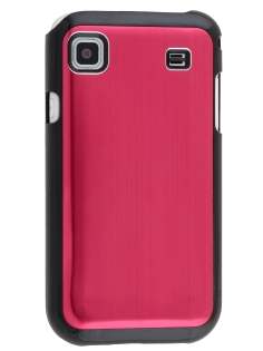 Brushed Aluminium Case for Samsung Galaxy S - Burgundy Red Hard Case