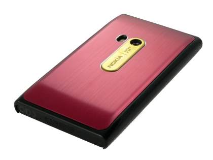 Brushed Aluminium Case for Nokia N9 - Burgundy Red