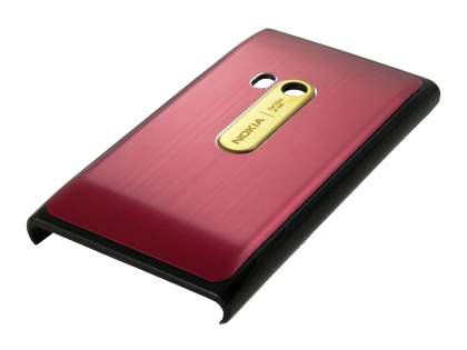 Brushed Aluminium Case for Nokia N9 - Burgundy Red