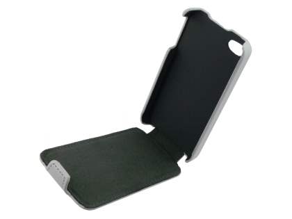 Synthetic Leather Flip Case for iPhone 4/4S - White