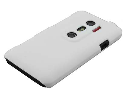 HTC EVO 3D UltraTough Rubberised Slim Case - White