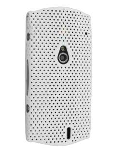 Slim Mesh Case for Sony Ericsson Xperia neo - White
