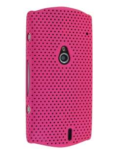 Slim Mesh Case for Sony Ericsson Xperia neo - Hot Pink