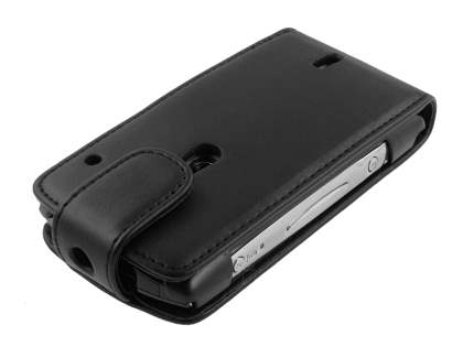 Synthetic Leather Flip Case for Sony Ericsson Xperia neo - Black