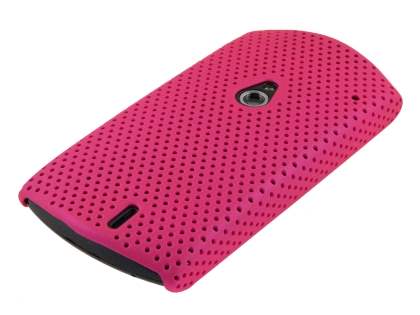 Slim Mesh Case for Sony Ericsson Xperia neo - Hot Pink