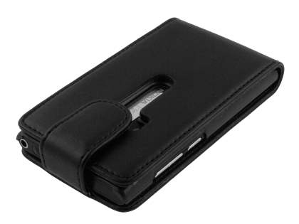 Synthetic Leather Flip Case for Nokia N9 - Black