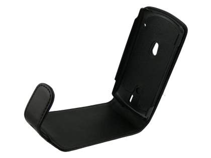 Synthetic Leather Flip Case for Sony Ericsson Xperia neo - Black