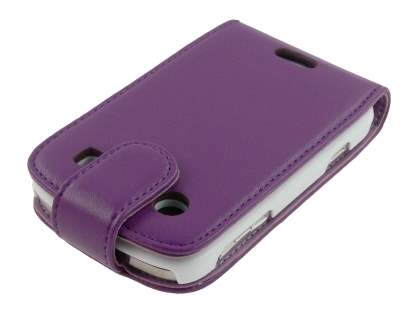 Synthetic Leather Flip Case for BlackBerry Bold 9900 - Purple