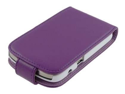 Synthetic Leather Flip Case for BlackBerry Bold 9900 - Purple