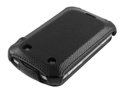BlackBerry Bold 9900 Slim Synthetic Leather Flip Case - Classic Black