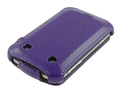 Synthetic Leather Flip Case for BlackBerry Bold 9900 - Purple