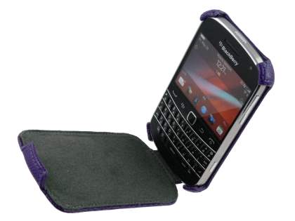 Synthetic Leather Flip Case for BlackBerry Bold 9900 - Purple