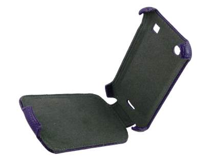 Synthetic Leather Flip Case for BlackBerry Bold 9900 - Purple