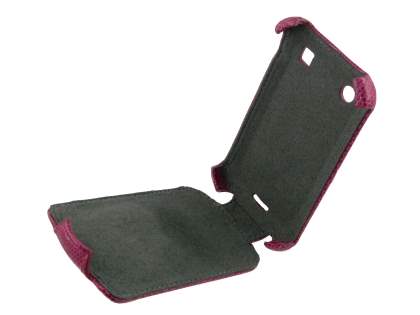 Synthetic Leather Flip Case for BlackBerry Bold 9900 - Hot Pink