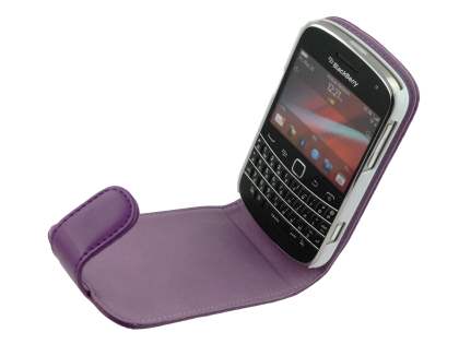 Synthetic Leather Flip Case for BlackBerry Bold 9900 - Purple