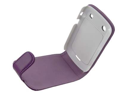 Synthetic Leather Flip Case for BlackBerry Bold 9900 - Purple