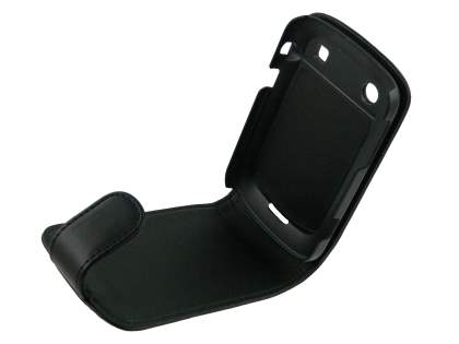 Synthetic Leather Flip Case for BlackBerry Bold 9900 - Black